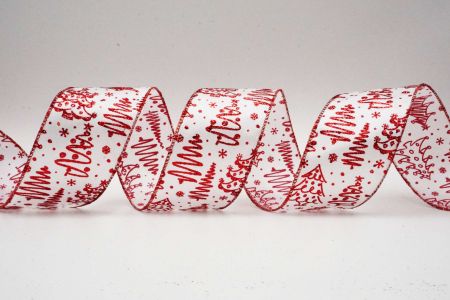 Wstążka z rysunkiem choinki bożonarodzeniowej - Wstążka z rysunkiem choinki bożonarodzeniowej